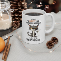 "Disturbed Kitty Too" Ceramic Coffee Mug - 11 oz