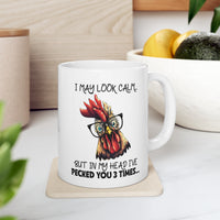 "Get Pecked" Ceramic Coffee Mug - 11 oz