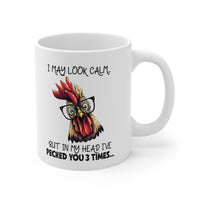 "Get Pecked" Ceramic Coffee Mug - 11 oz