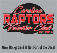 Official Carolina Raptors Veloster Club Decals