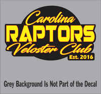 Official Carolina Raptors Veloster Club Decals
