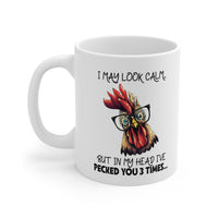 "Get Pecked" Ceramic Coffee Mug - 11 oz