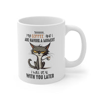 "Disturbed Kitty Too" Ceramic Coffee Mug - 11 oz