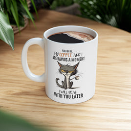 "Disturbed Kitty Too" Ceramic Coffee Mug - 11 oz