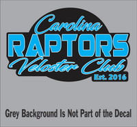 Official Carolina Raptors Veloster Club Decals
