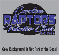 Official Carolina Raptors Veloster Club Decals