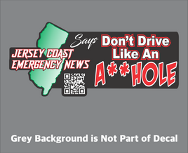 Official Jersey Coast Emergency News "Attitude" Decals - 3 Styles Available